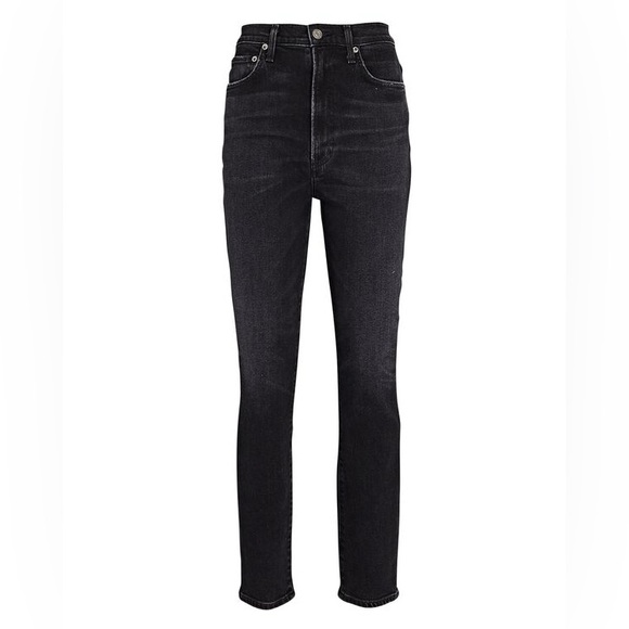 Agolde Black Pinch Waist Skinny High Rise Jeans Size 24 - Picture 5 of 15